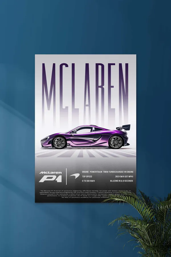 Mclaren_P1_Purple_Sports_Car_Poster