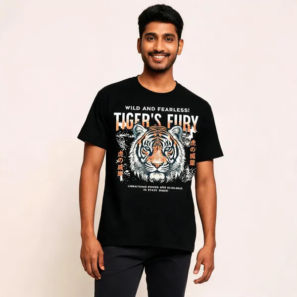 Black_Cotton_Front_Print_On_T-Shirt_For_Men