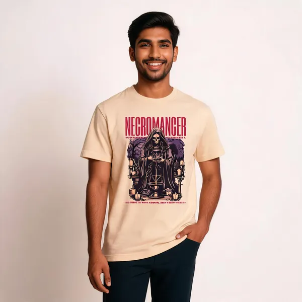 Beige_Cotton_Graphic_Print_T-Shirt_For_Men