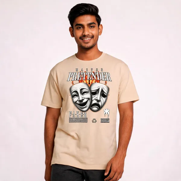 Beige_Cotton_Graphic_Print_T-Shirt_For_Men