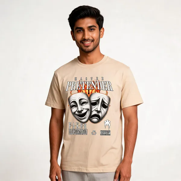 Beige_Cotton_Graphic_Print_T-Shirt_For_Men