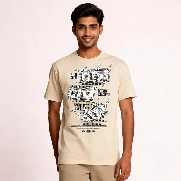 Beige_Cotton_Graphic_Print_T-Shirt_For_Men