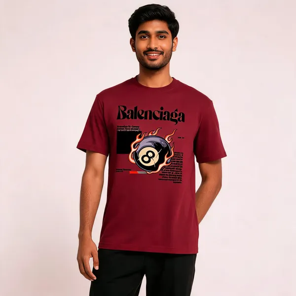 Maroon_Cotton_Front_Print_T-Shirt_For_Men
