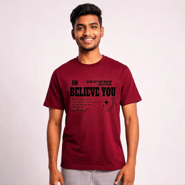 Maroon_Cotton_Printed_T-Shirt_For_Men