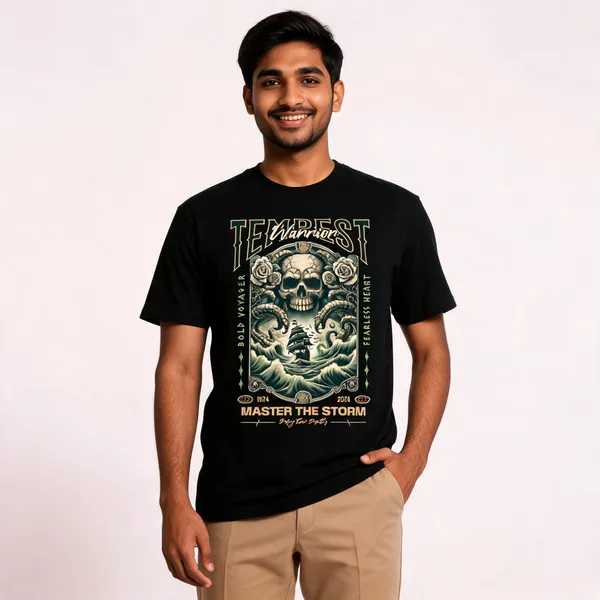 Black_Cotton_Graphic_Print_T-Shirt_For_Men