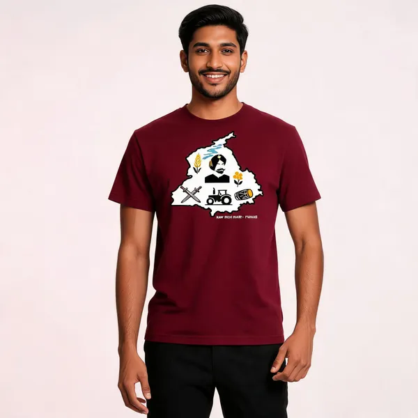 Maroon_Cotton_Printed_T-Shirt_For_Men