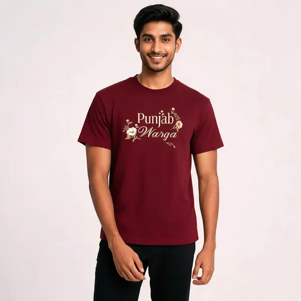 Maroon_Cotton_Printed_T-Shirt_For_Men