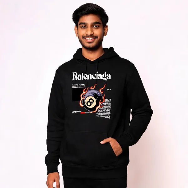 Black_Cotton_Front_Print_Hoodie_For_Men