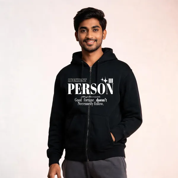 Black_Cotton_Front_Print_Hoodie_For_Men