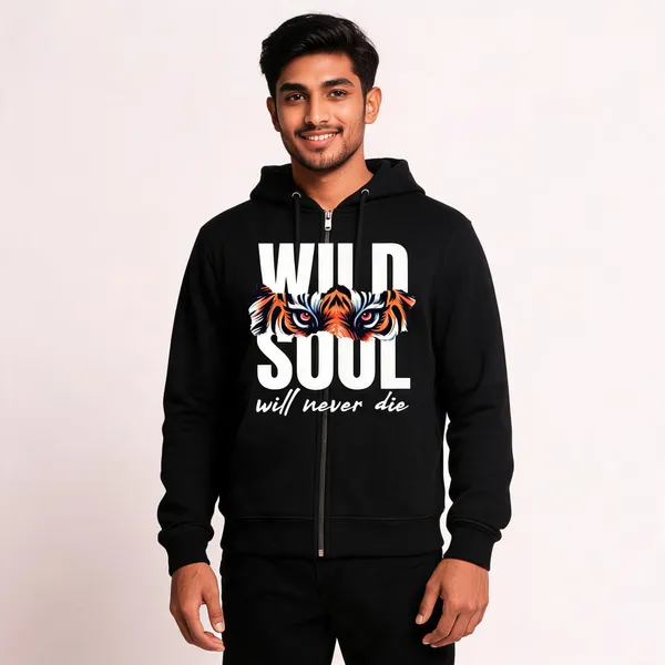 Black_Cotton_Front_Print_Hoodie_For_Men