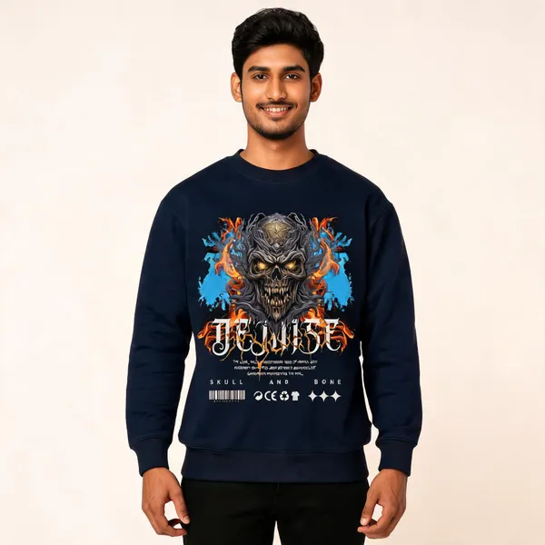 Blue_Cotton_Front_Print_Sweatshirt_For_Men