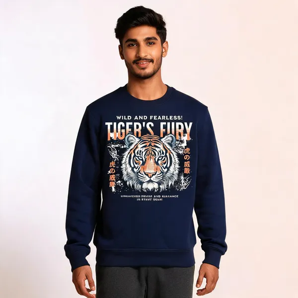 Blue_Cotton_Front_Print_Sweatshirt_For_Men