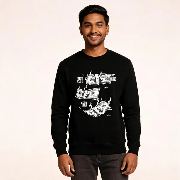 Black_Cotton_Front_Print_Sweatshirt_For_Men