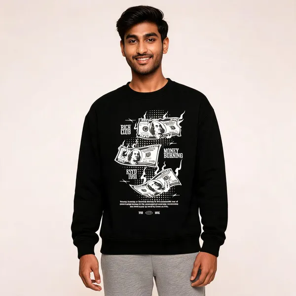Black_Cotton_Front_Print_Sweatshirt_For_Men