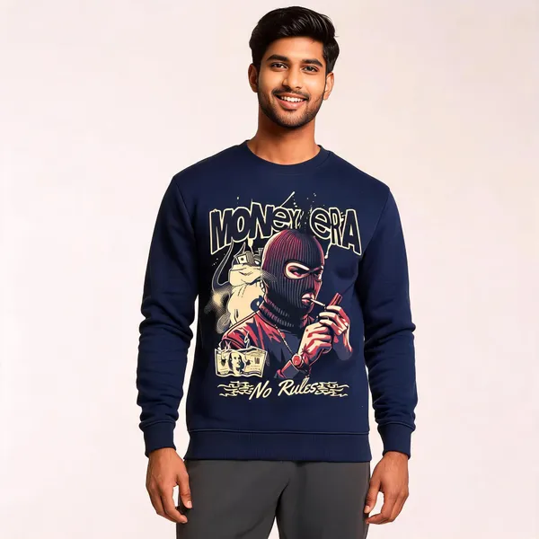 Blue_Cotton_Front_Print_Sweatshirt_For_Men