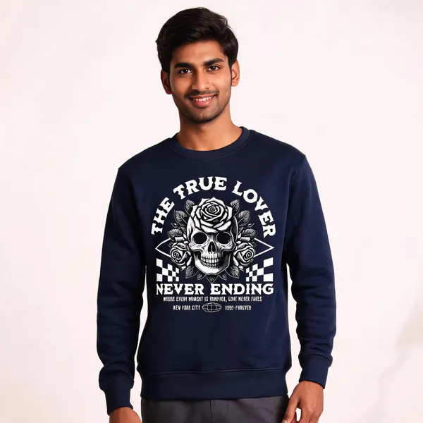 Blue_Cotton_Front_Print_Sweatshirt_For_Men