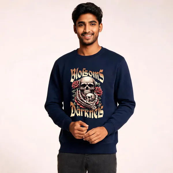 Blue_Cotton_Front_Print_Sweatshirt_For_Men