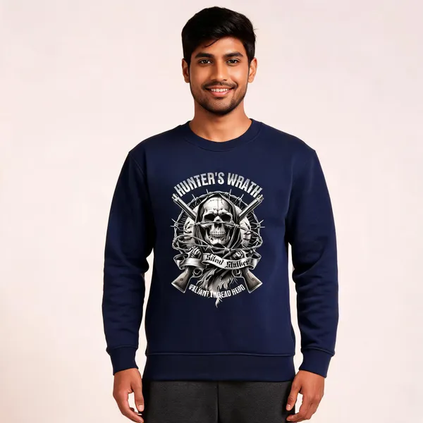 Blue_Cotton_Front_Print_Sweatshirt_For_Men