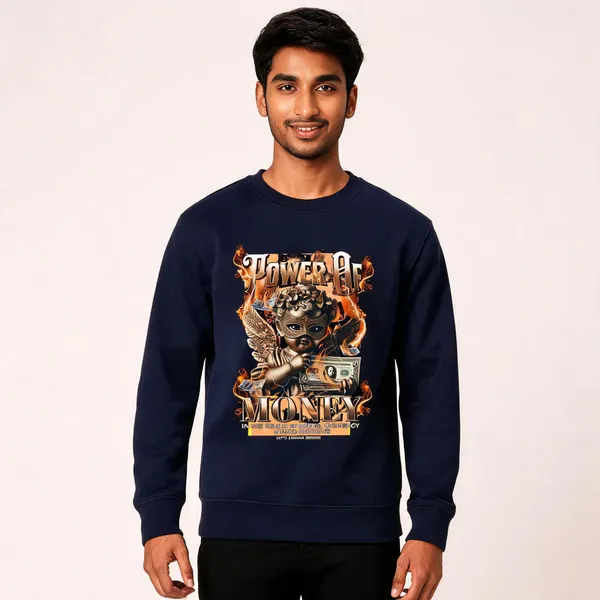 Blue_Cotton_Front_Print_Sweatshirt_For_Men