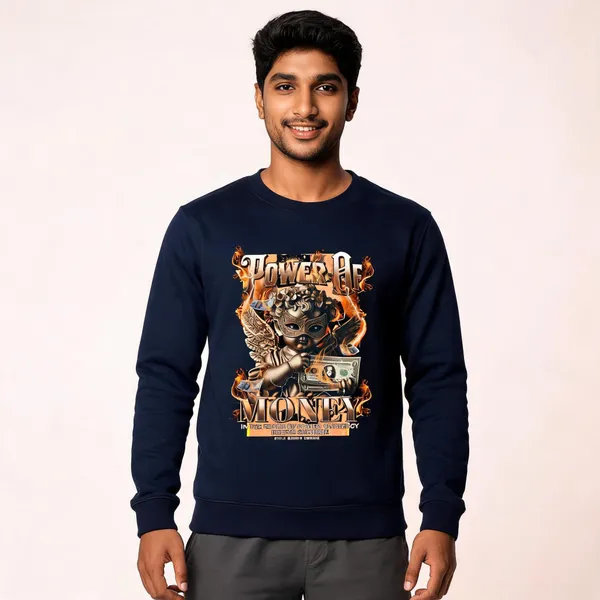 Blue_Cotton_Front_Print_Sweatshirt_For_Men