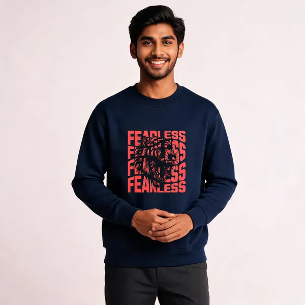 Blue_Cotton_Front_Print_Sweatshirt_For_Men