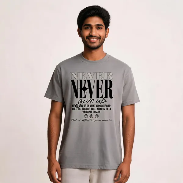 Grey_Cotton_Front_Print_T-Shirt_For_Men