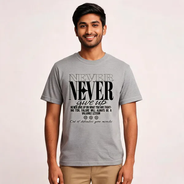 Grey_Cotton_Front_Print_T-Shirt_For_Men