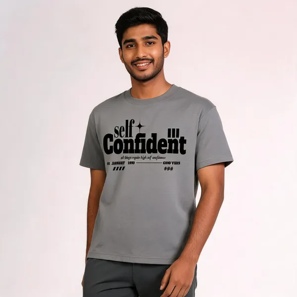 Grey_Cotton_Front_Print_T-Shirt_For_Men