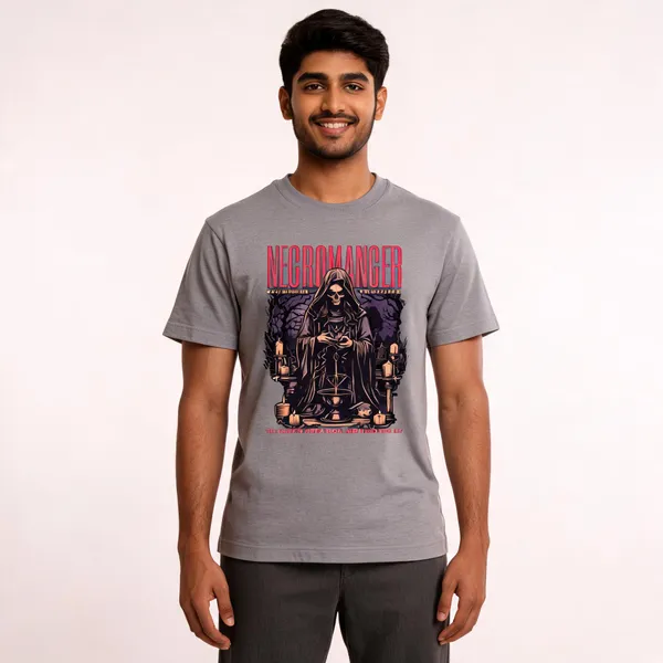 Grey_Cotton_Front_Print_T-Shirt_For_Men