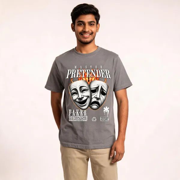 Grey_Cotton_Front_Print_T-Shirt_For_Men