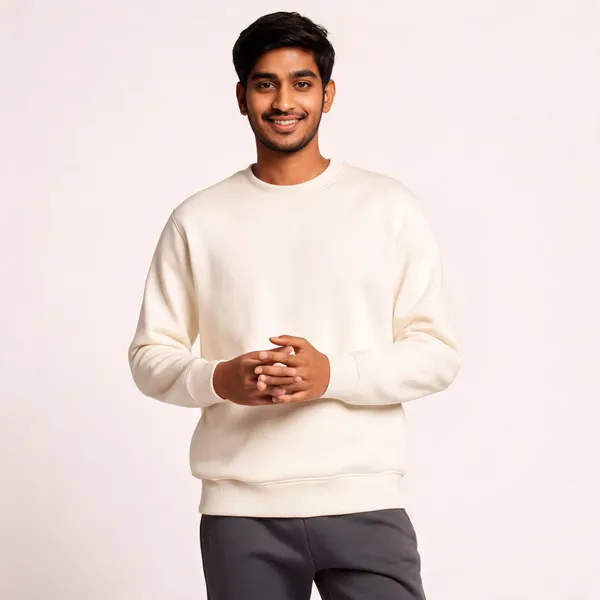 Cream_Cotton_Sweatshirt_For_Men