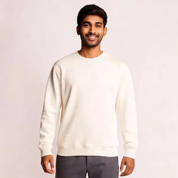 Cream_Cotton_Sweatshirt_For_Men