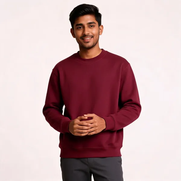 Maroon_Cotton_Sweatshirt_For_Men