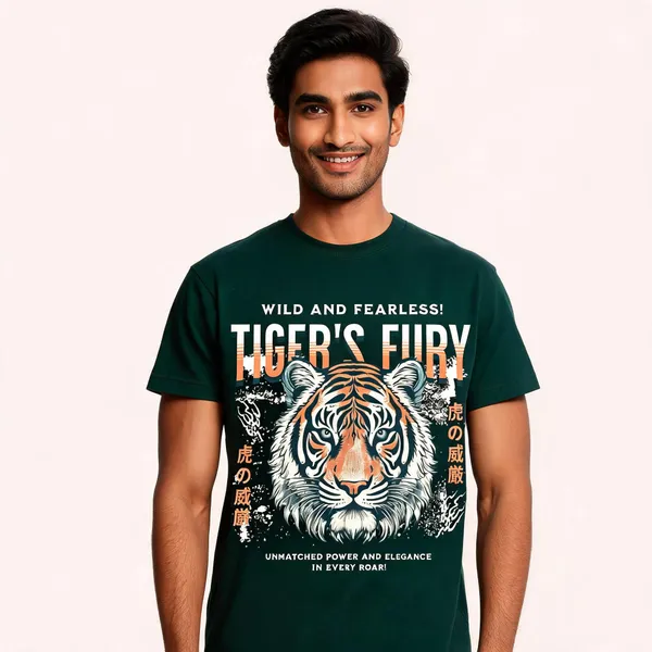 Green_Cotton_Graphic_Print_T-Shirt_For_Men