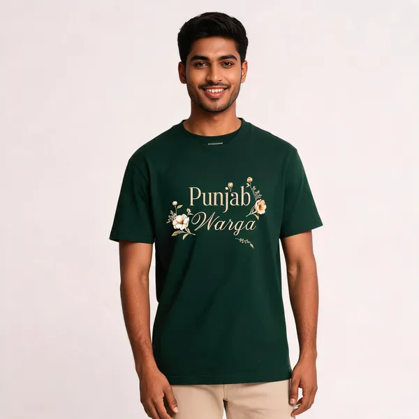 Green_Cotton_Graphic_Print_T-Shirt_For_Men