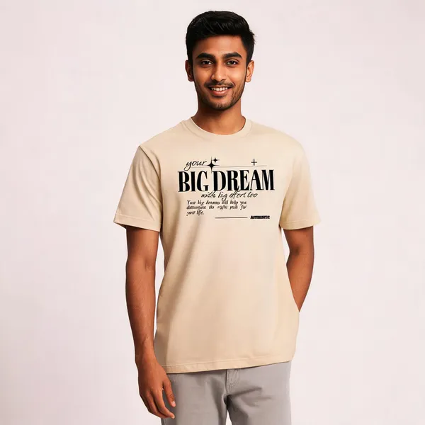 Beige_Cotton_Graphic_Print_T-Shirt_For_Men