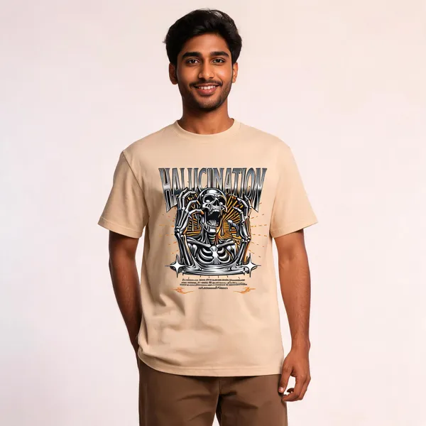 Beige_Cotton_Graphic_Print_T-Shirt_For_Men