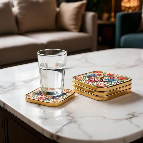 Mdf_Acrylic_Modern_Multicolour_Coaster_Set_Of_6