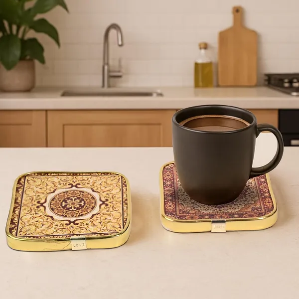 Mdf_Acrylic_Multicolour_Coaster_Set_Of_6