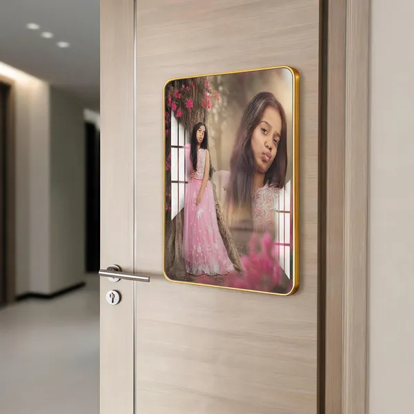 Mdf_Acrylic_Golden_Edge_Ai_Girl_Wall_Mounted_Frame