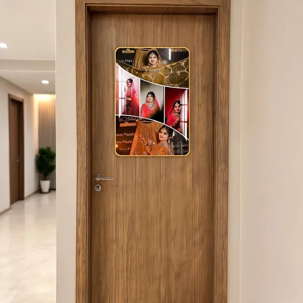 Mdf_Acrylic_Golden_Edge_Bride_Collage_Wall_Mounted_Frame