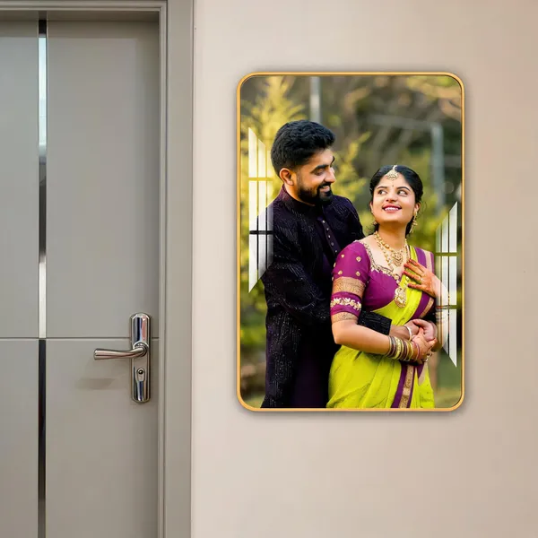 Mdf_Acrylic_Golden_Edge_Couple_Wall_Mounted_Frame
