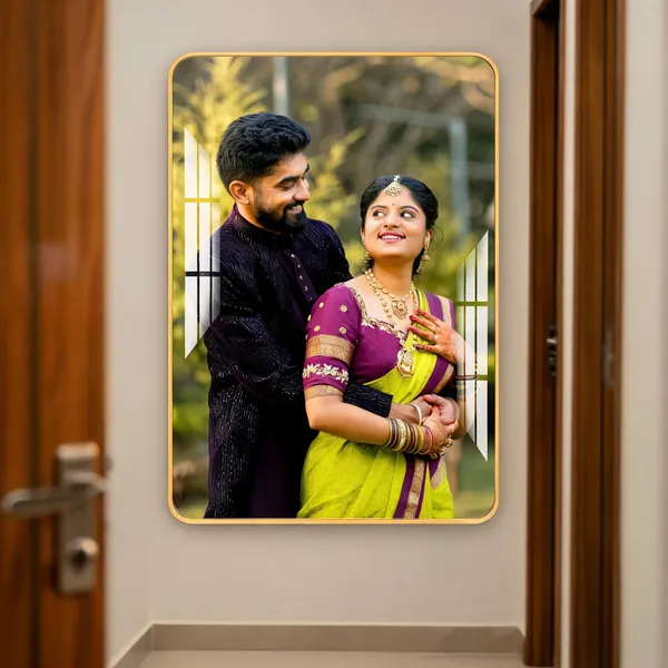 Mdf_Acrylic_Golden_Edge_Couple_Wall_Mounted_Frame