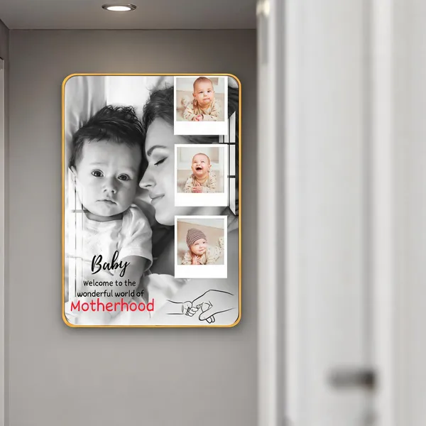 Mdf_Acrylic_Golden_Edge_Baby_And_Mom_Collage_Frame