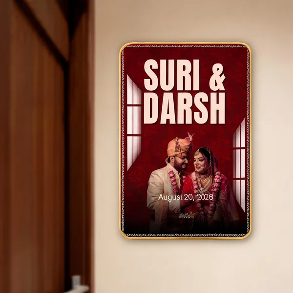 Mdf_Acrylic_Modern_Golden_Edge_Couple_Wall_Mounted_Frame