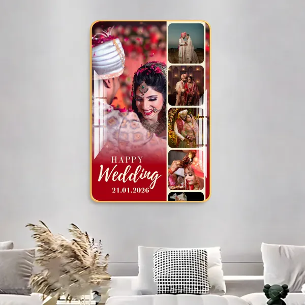 Mdf_Acrylic_Modern_Wedding_Couple_Collage_Wall_Mounted_Frame