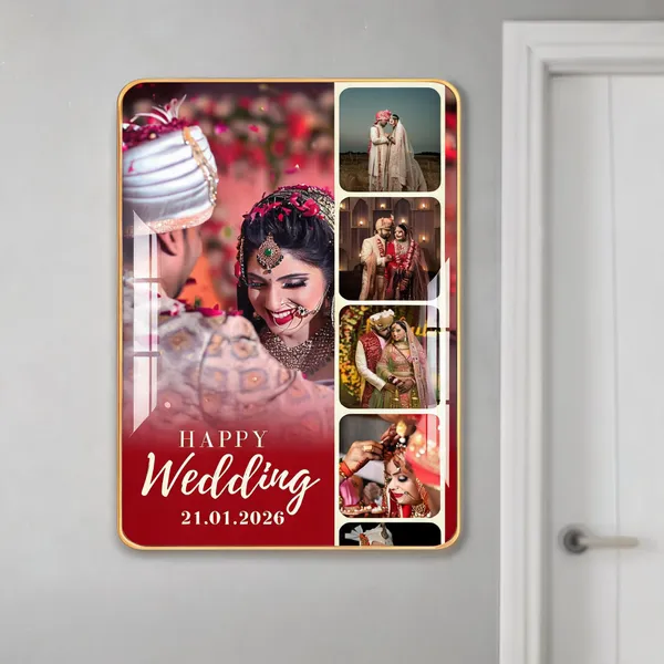 Mdf_Acrylic_Modern_Wedding_Couple_Collage_Wall_Mounted_Frame