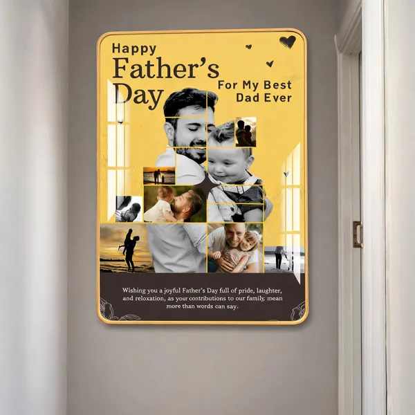 Mdf_Acrylic_Modern_Father'S_Day_Collage_Wall_Mounted_Frame