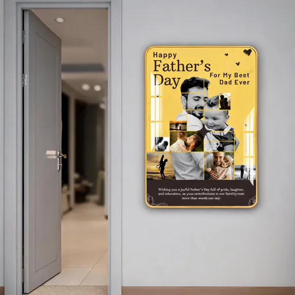 Mdf_Acrylic_Modern_Father'S_Day_Collage_Wall_Mounted_Frame