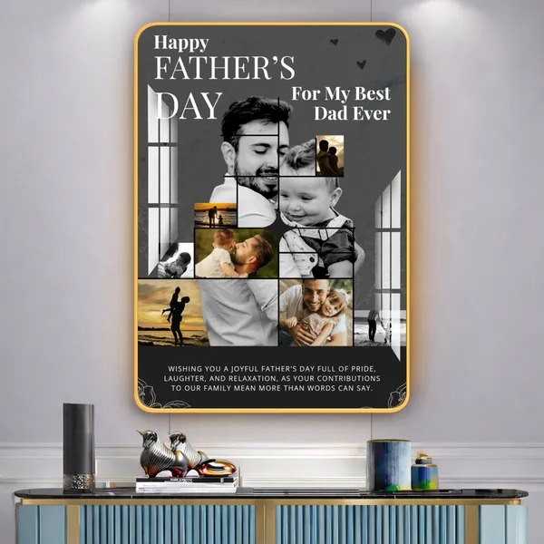 Mdf_Acrylic_Modern_Father'S_Day_Collage_Wall_Mounted_Frame